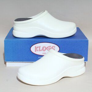Womens Klogs Footwear Dusty Sz 8 Narrow White Non Slip Work Shoes Slip On Clogs